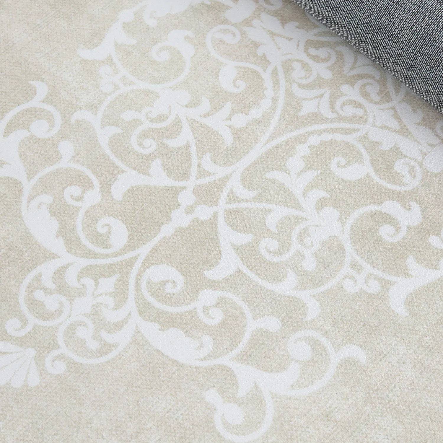 Wilton-tæppe - Santi (beige/hvid)