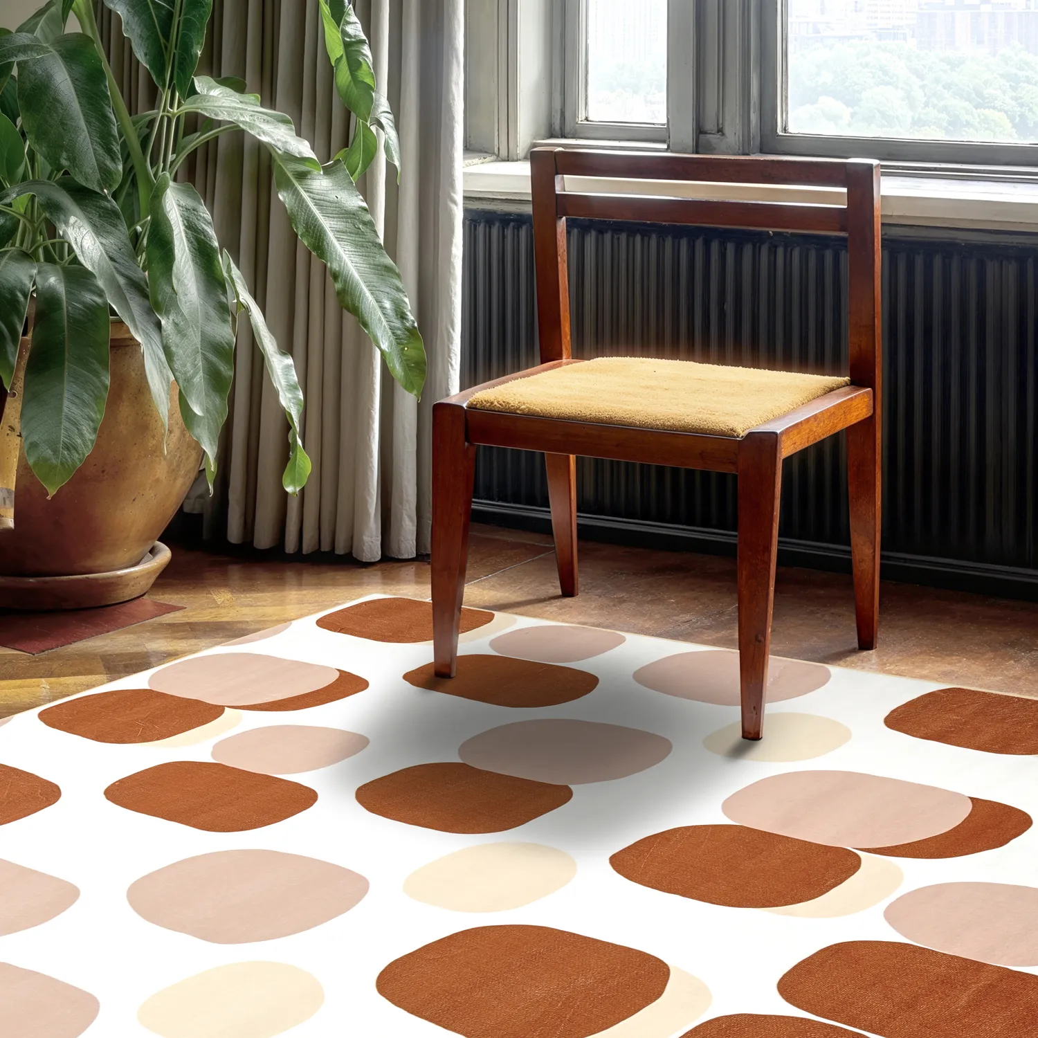 Wilton-tæppe - Sapa (brun/multi)