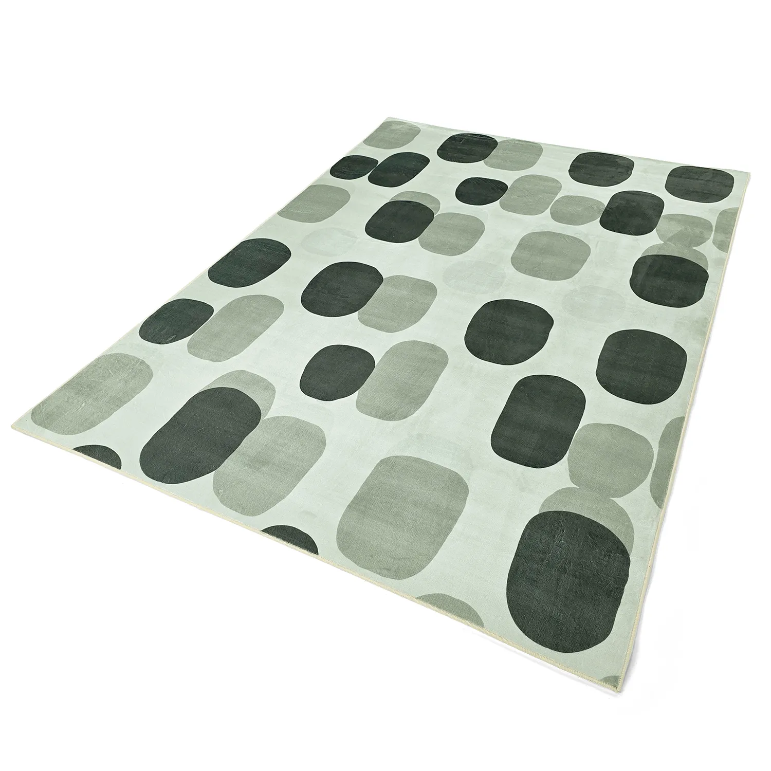 Wilton-tæppe - Sapa (grøn/grå)