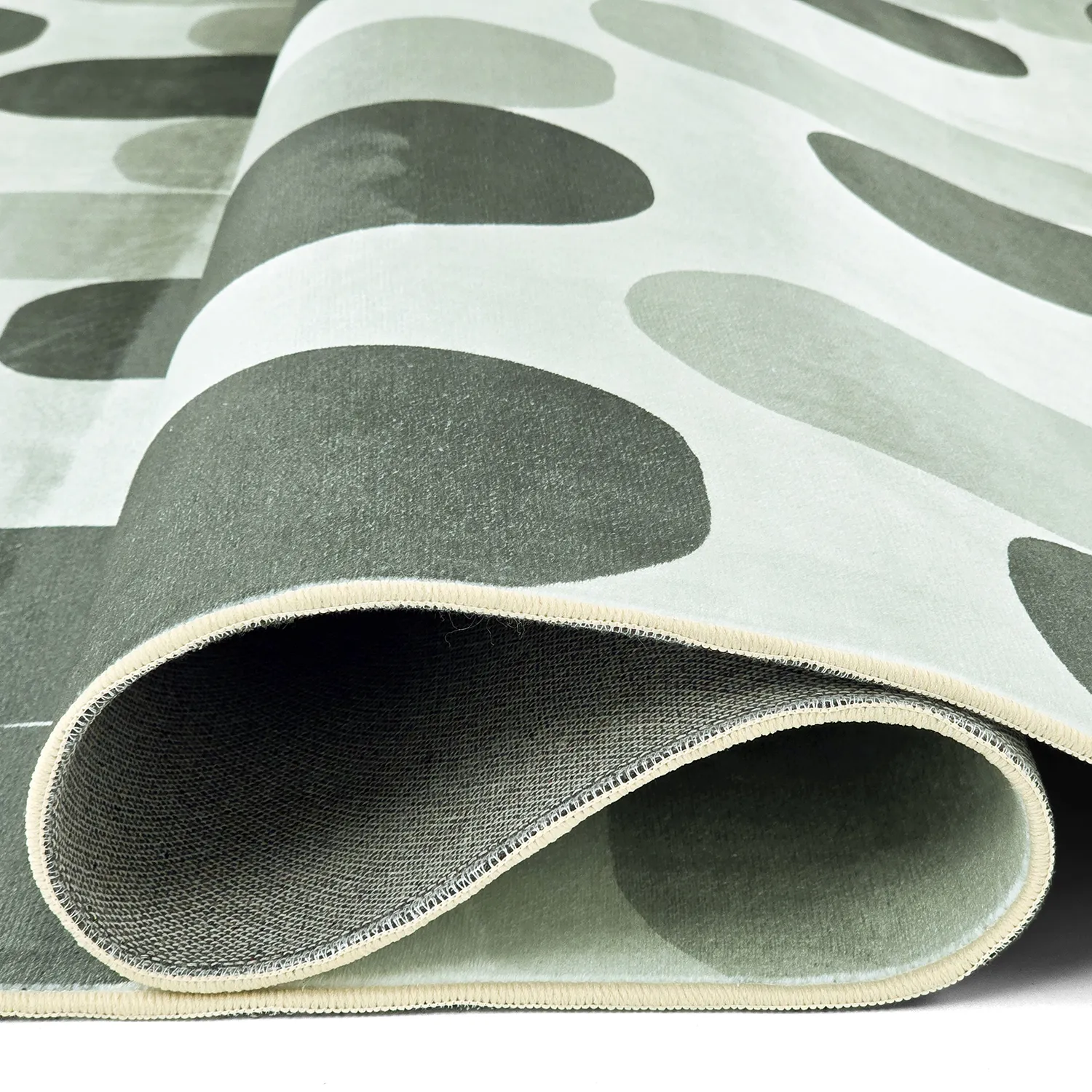 Wilton-tæppe - Sapa (grøn/grå)