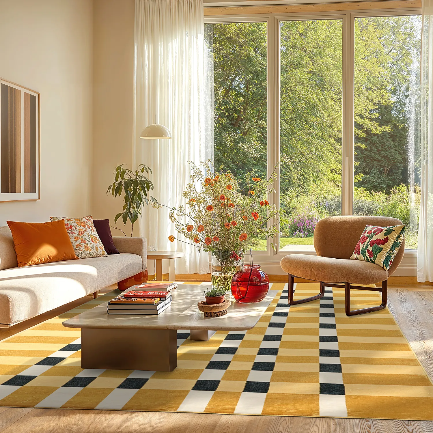 Wilton-tæppe - Sedona (gul/multi)