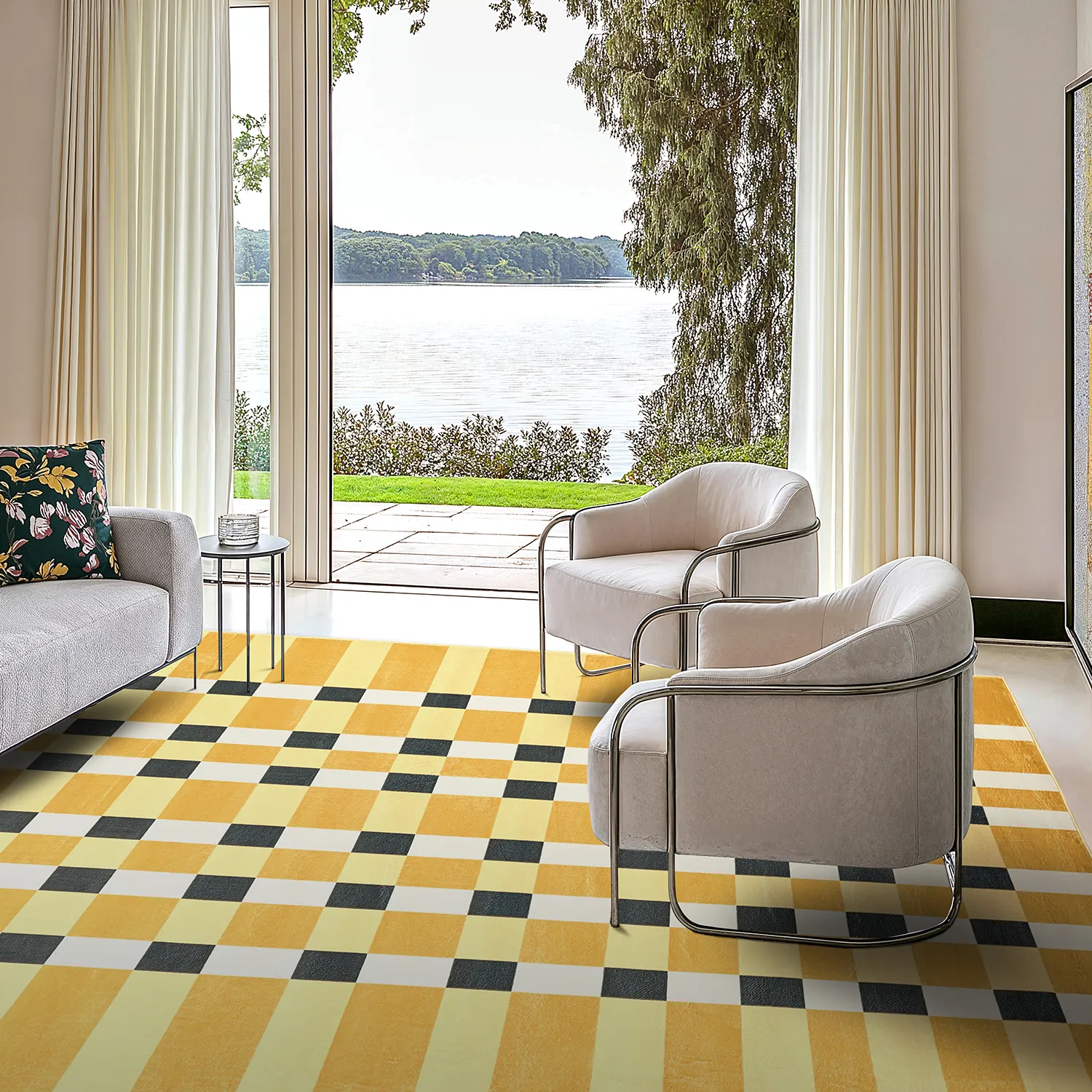 Wilton-tæppe - Sedona (gul/multi)