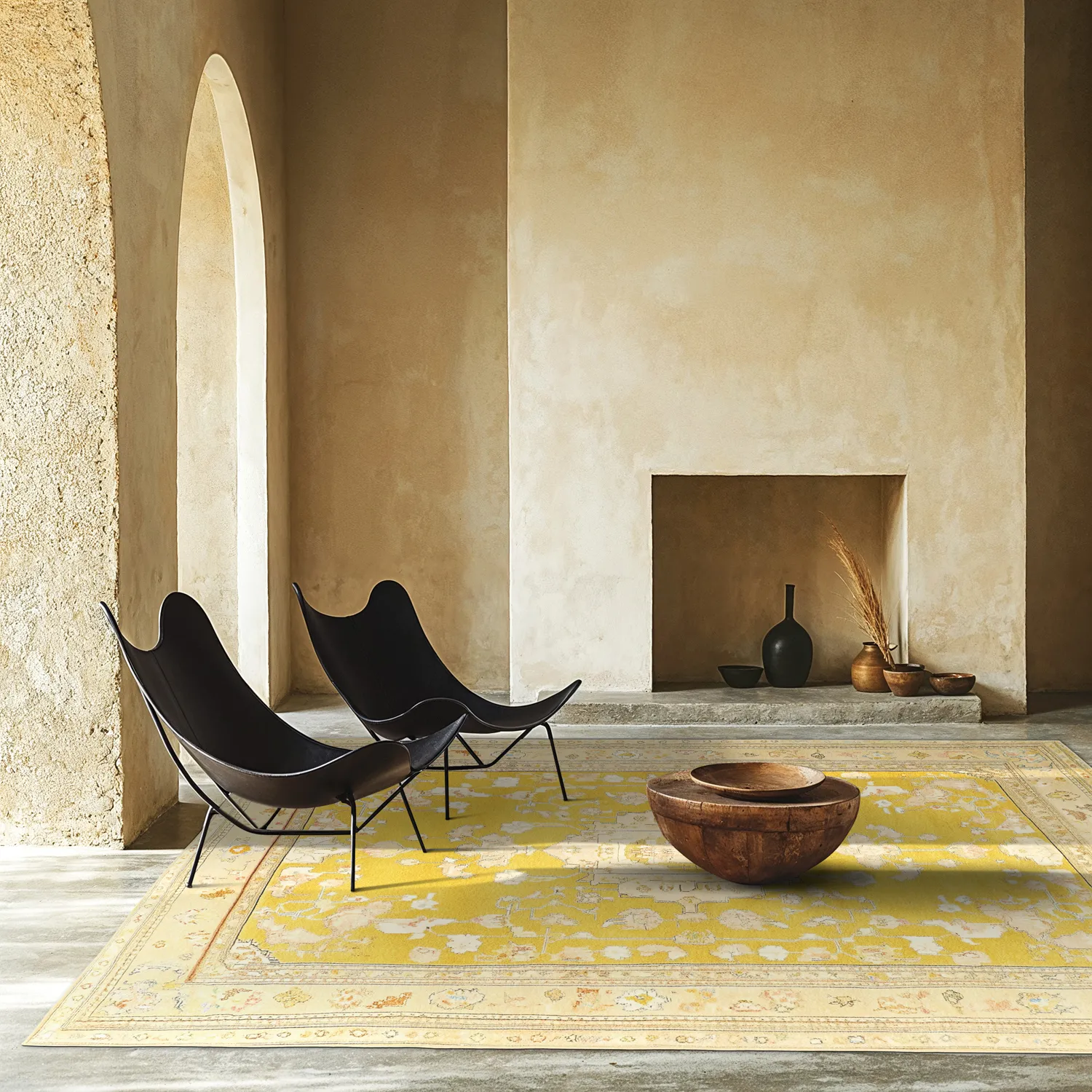 Wilton-tæppe - Siwa (gul)