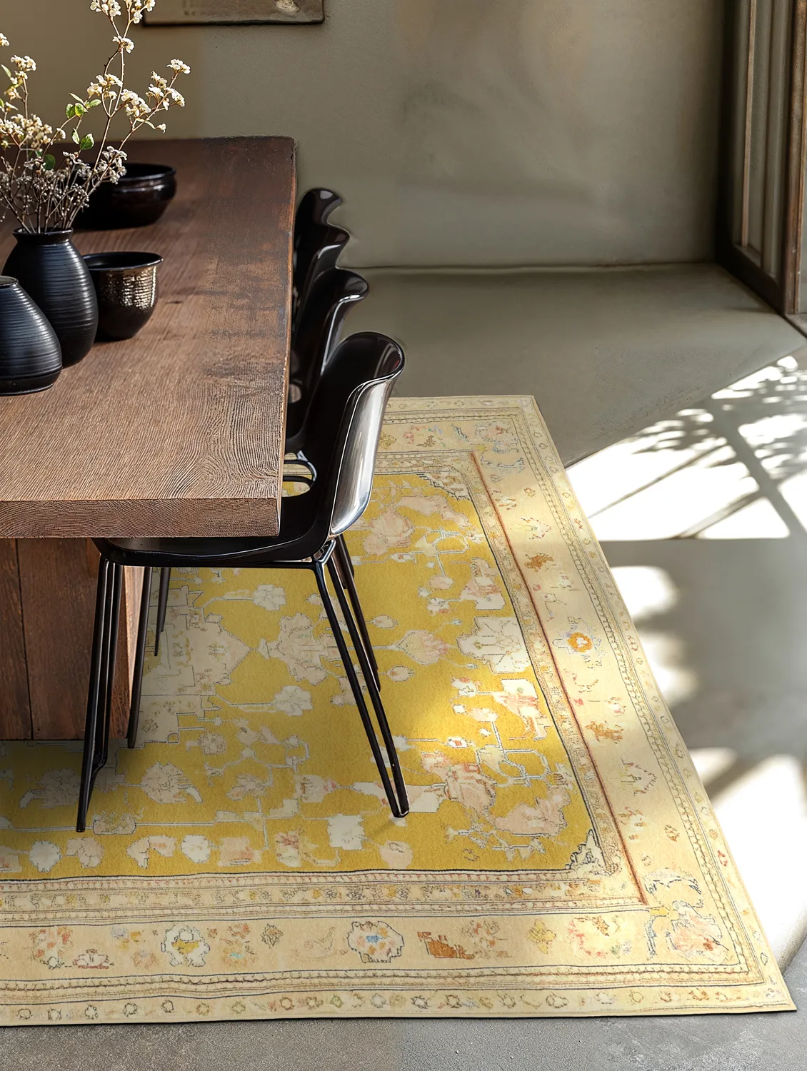 Wilton-tæppe - Siwa (gul)