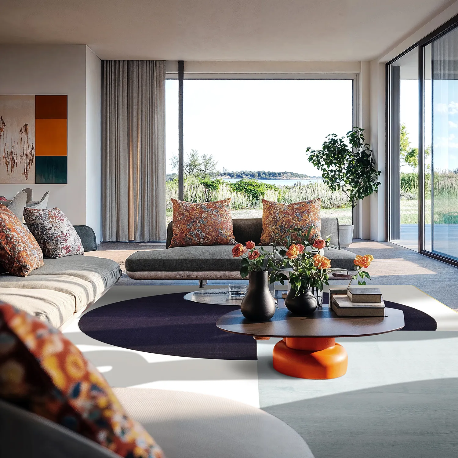 Wilton-tæppe - Taos (hvid/sort/grå)