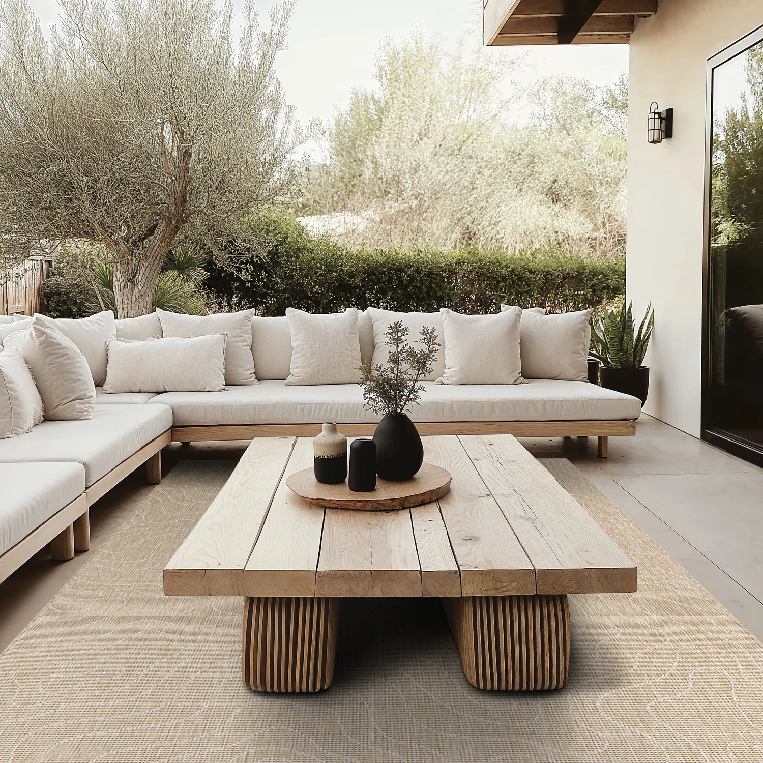 Tæpper til indendørs/udendørs brug - Thurman (beige)