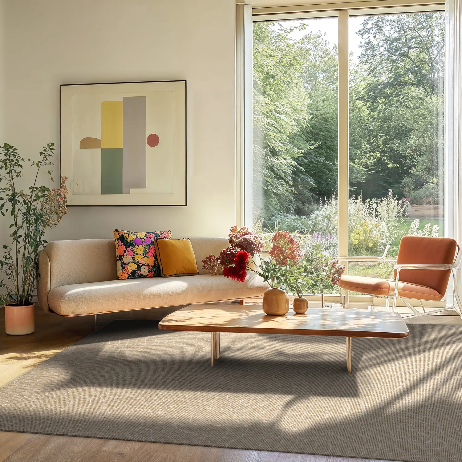 Tæpper til indendørs/udendørs brug - Thurman (beige)