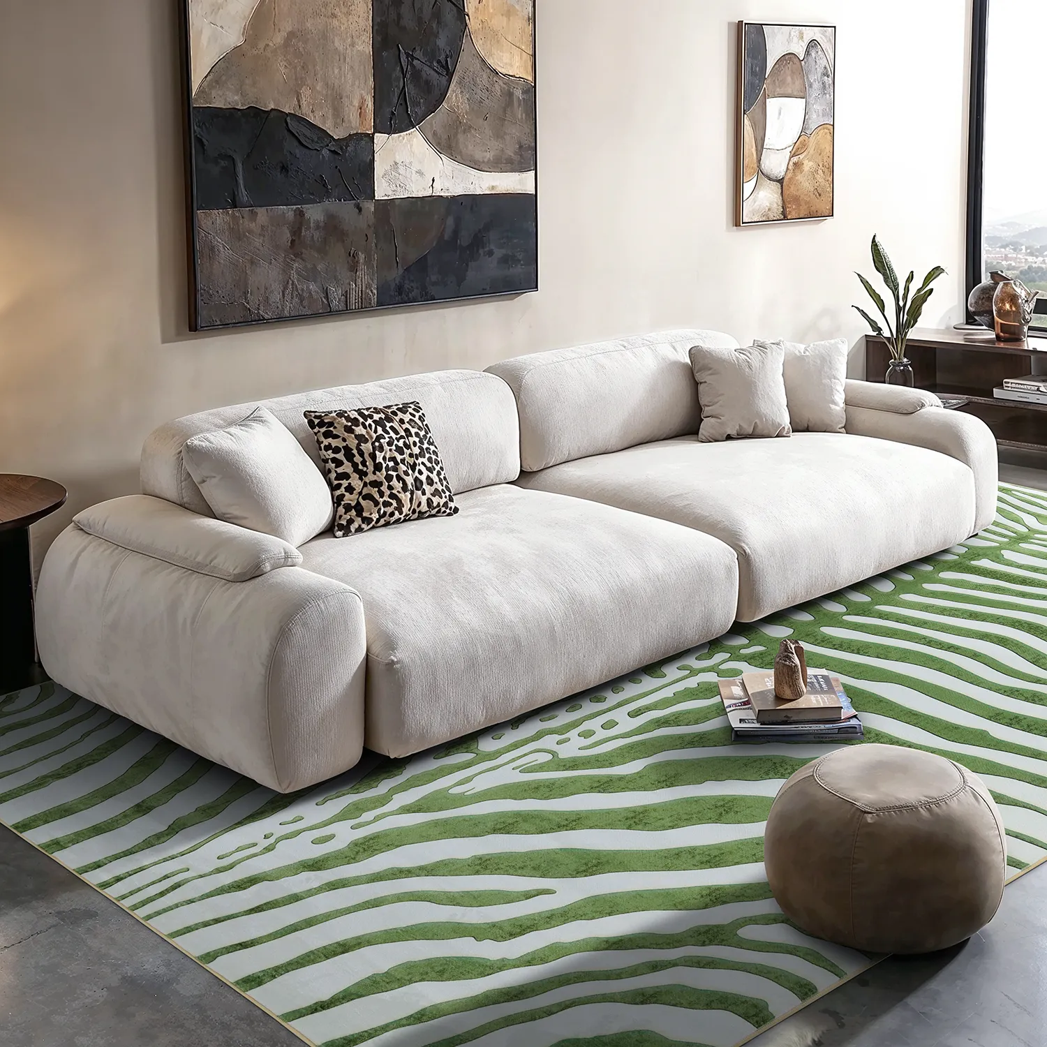 Wilton-tæppe - Zebra (grøn)