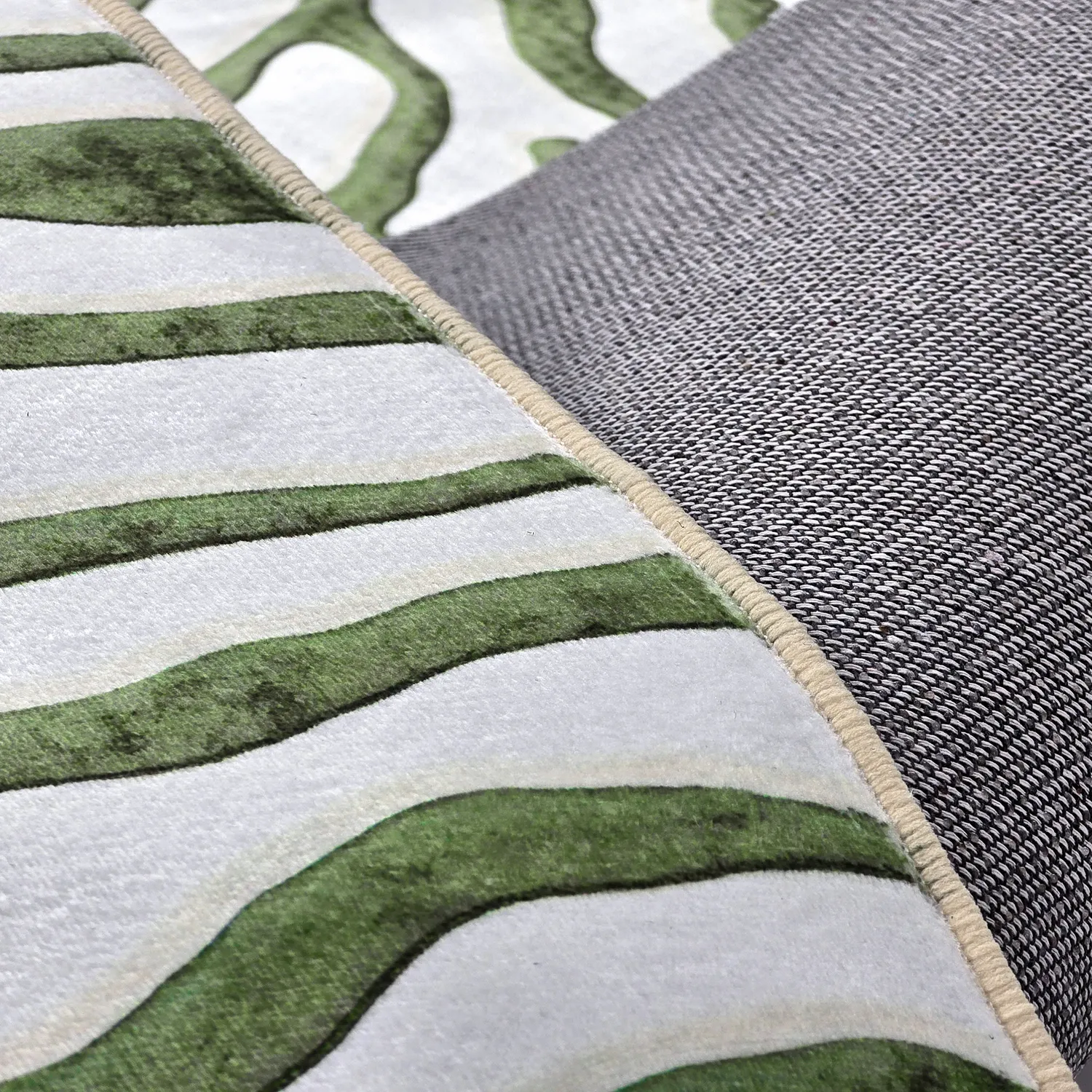 Wilton-tæppe - Zebra (grøn)