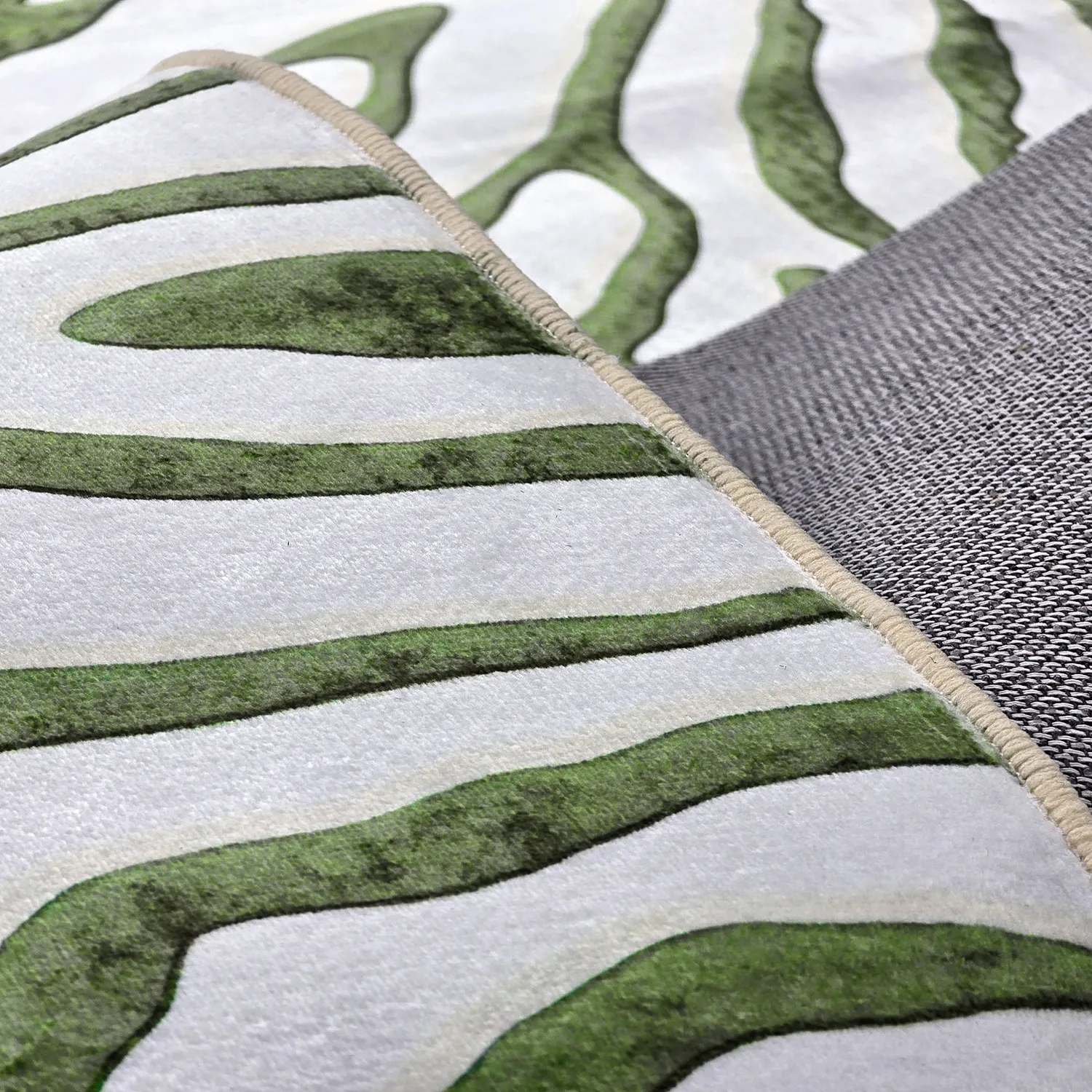 Wilton-tæppe - Zebra (grøn)