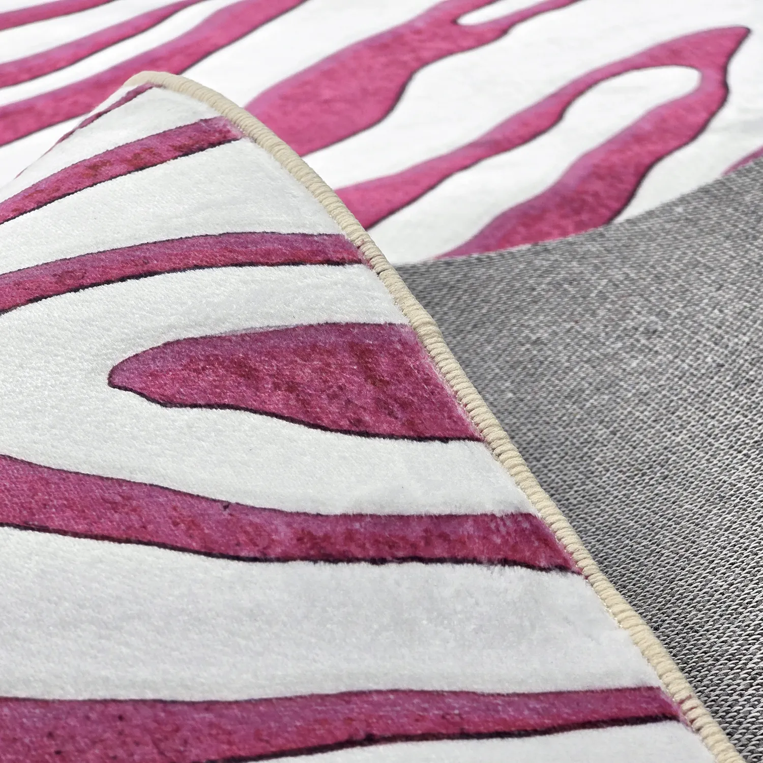 Wilton-tæppe - Zebra (lyserød)