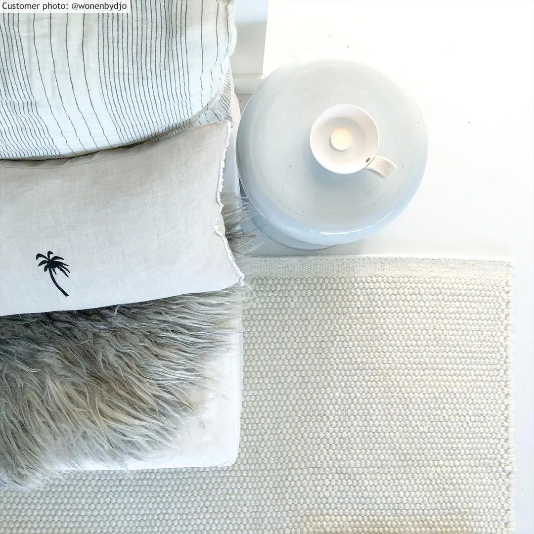 Uldtæppe - Coastal (hvid)