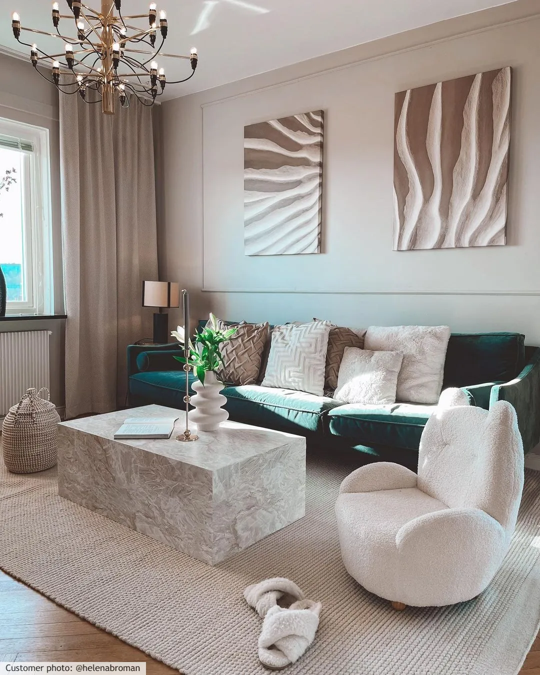 Uldtæppe - Coastal (creme)