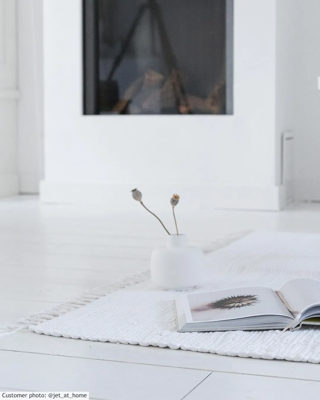 Kludetæppe - Silje (hvid)