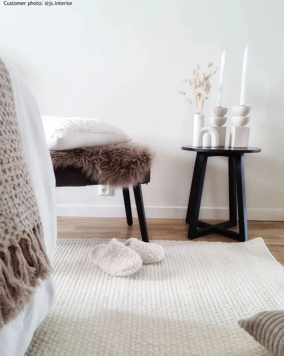 Uldtæppe - Coastal (hvid)