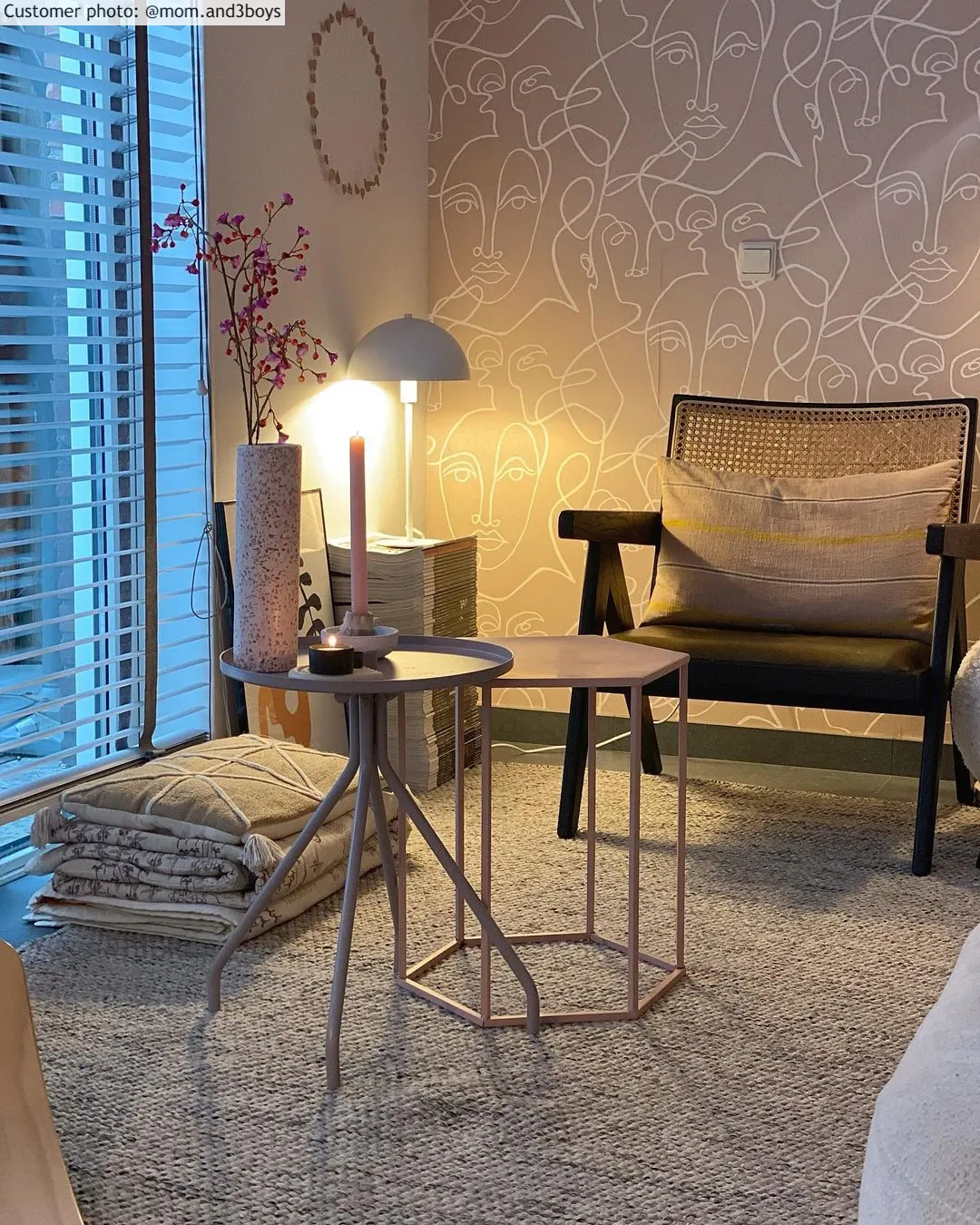 Uldtæppe - Otago (grå/sort)