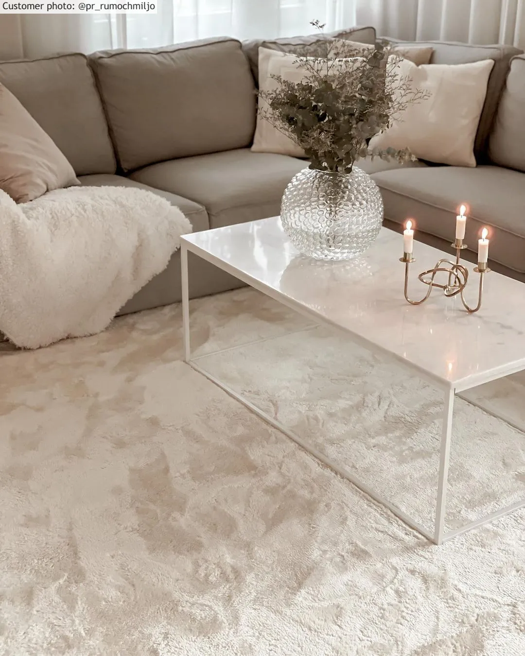 Ryatæpper - Aranga Super Soft Fur (beige)