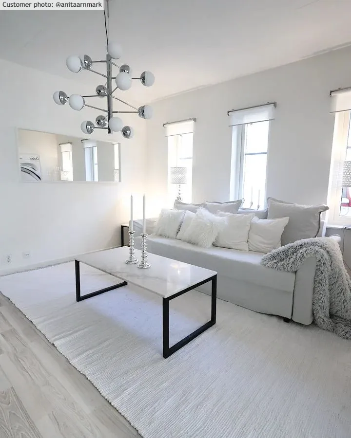 Kludetæppe - Silje (hvid)