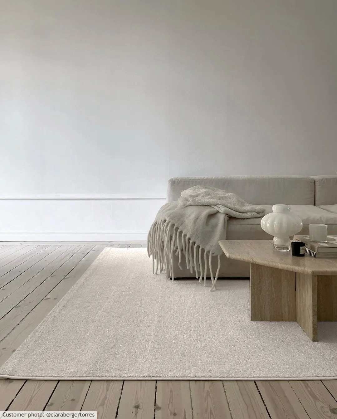 Wilton-tæppe - Sunayama (hvid)