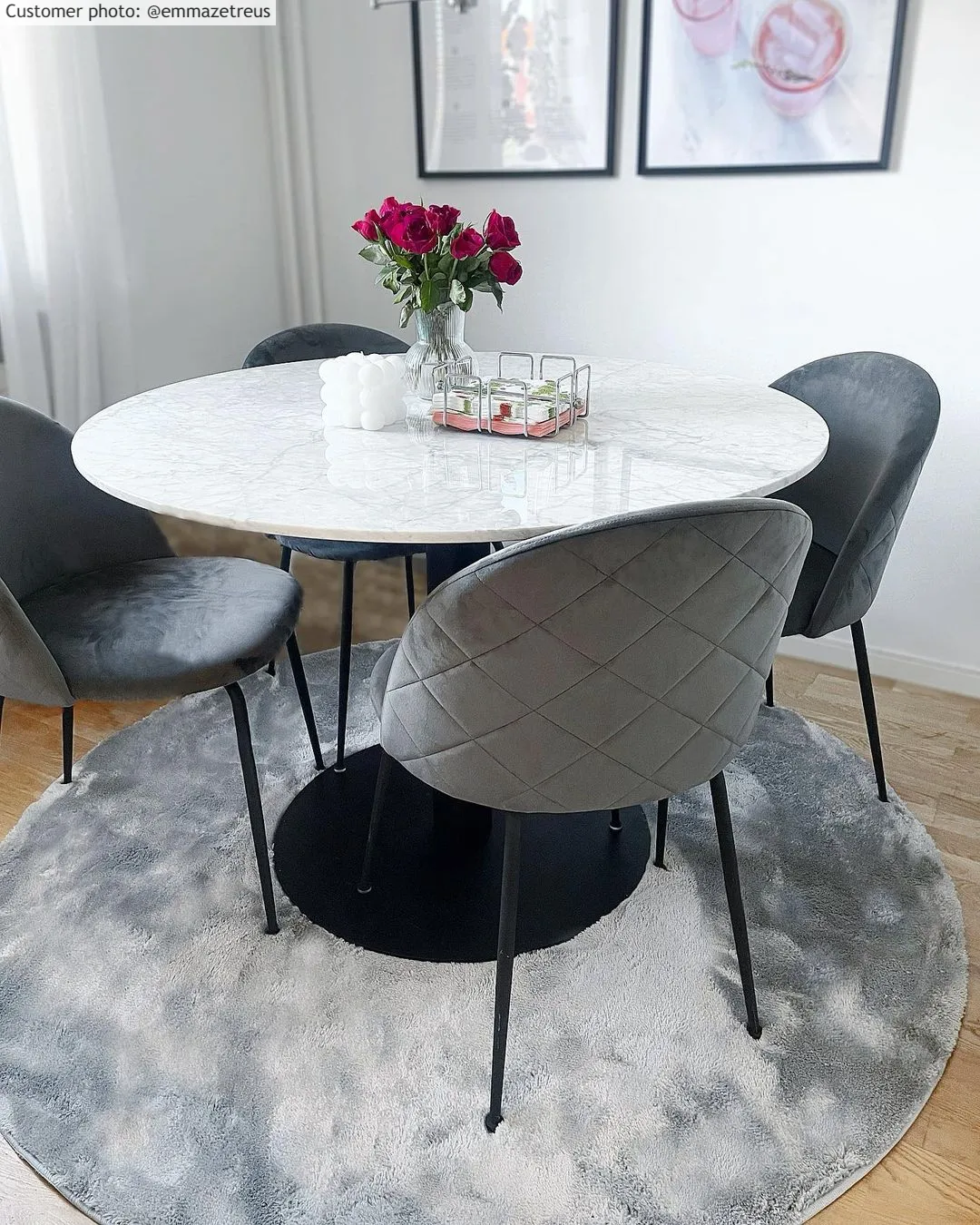 Runde tæpper - Aranga Super Soft Fur (grå)