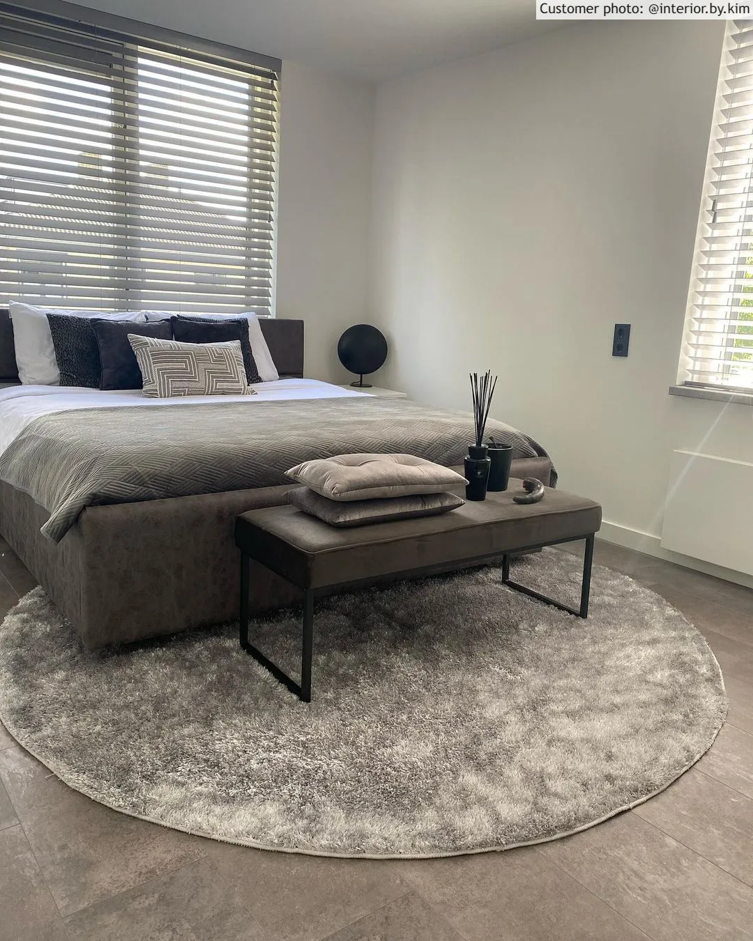 Runde tæpper - Cosy (silver)