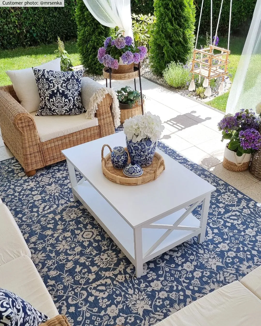 Tæpper til indendørs/udendørs brug - Brussels Ocean (blå)