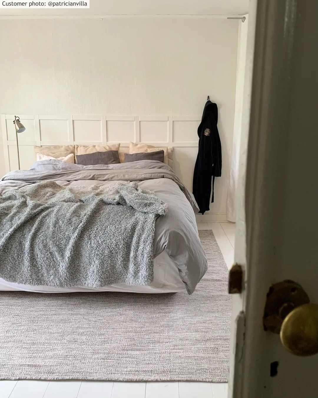 Uldtæppe - Dhurry (grå)