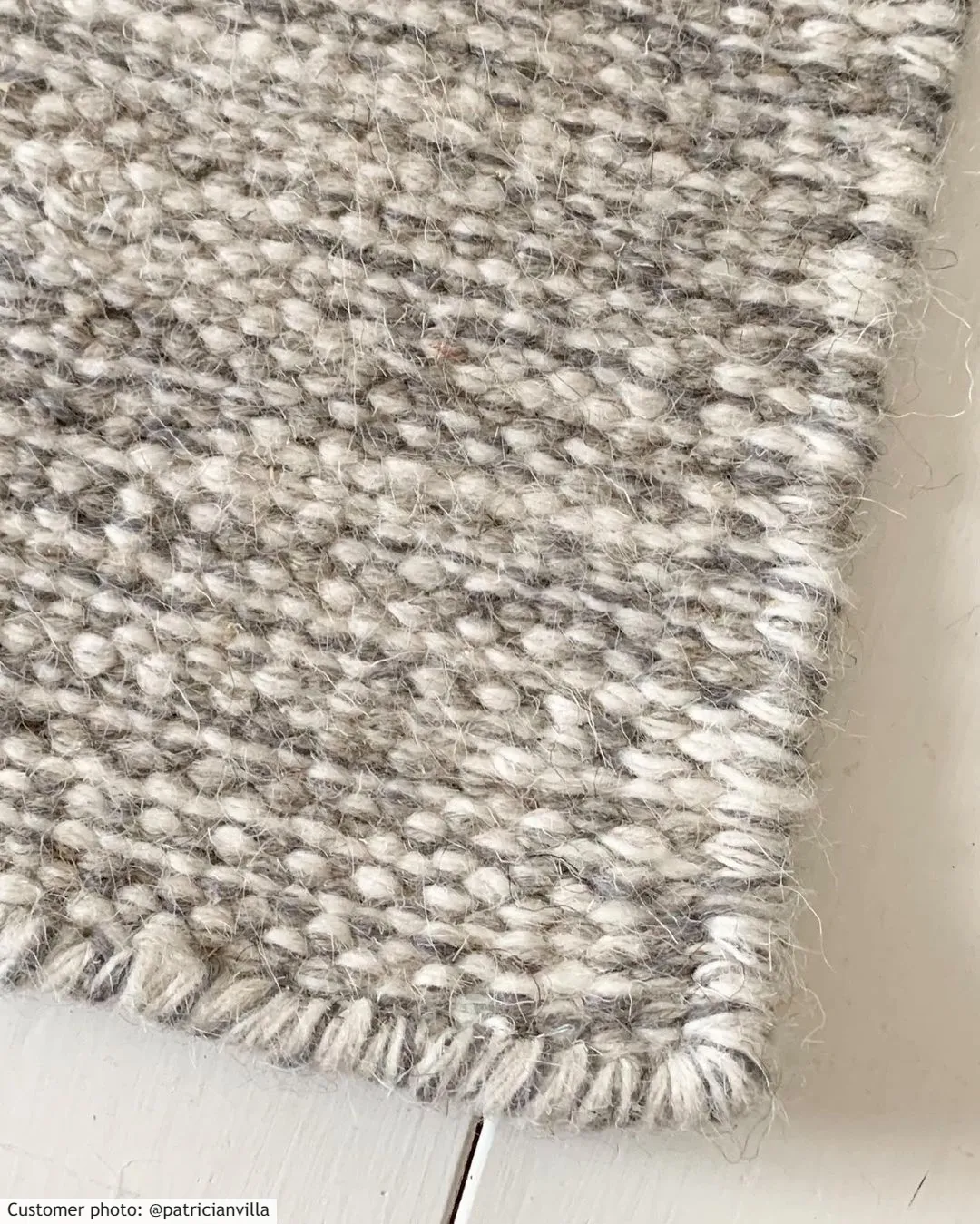 Uldtæppe - Dhurry (grå)