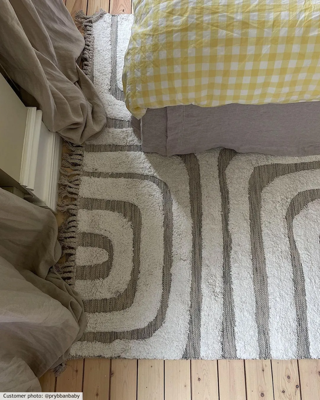 Bomuldstæppe - Inez (beige)