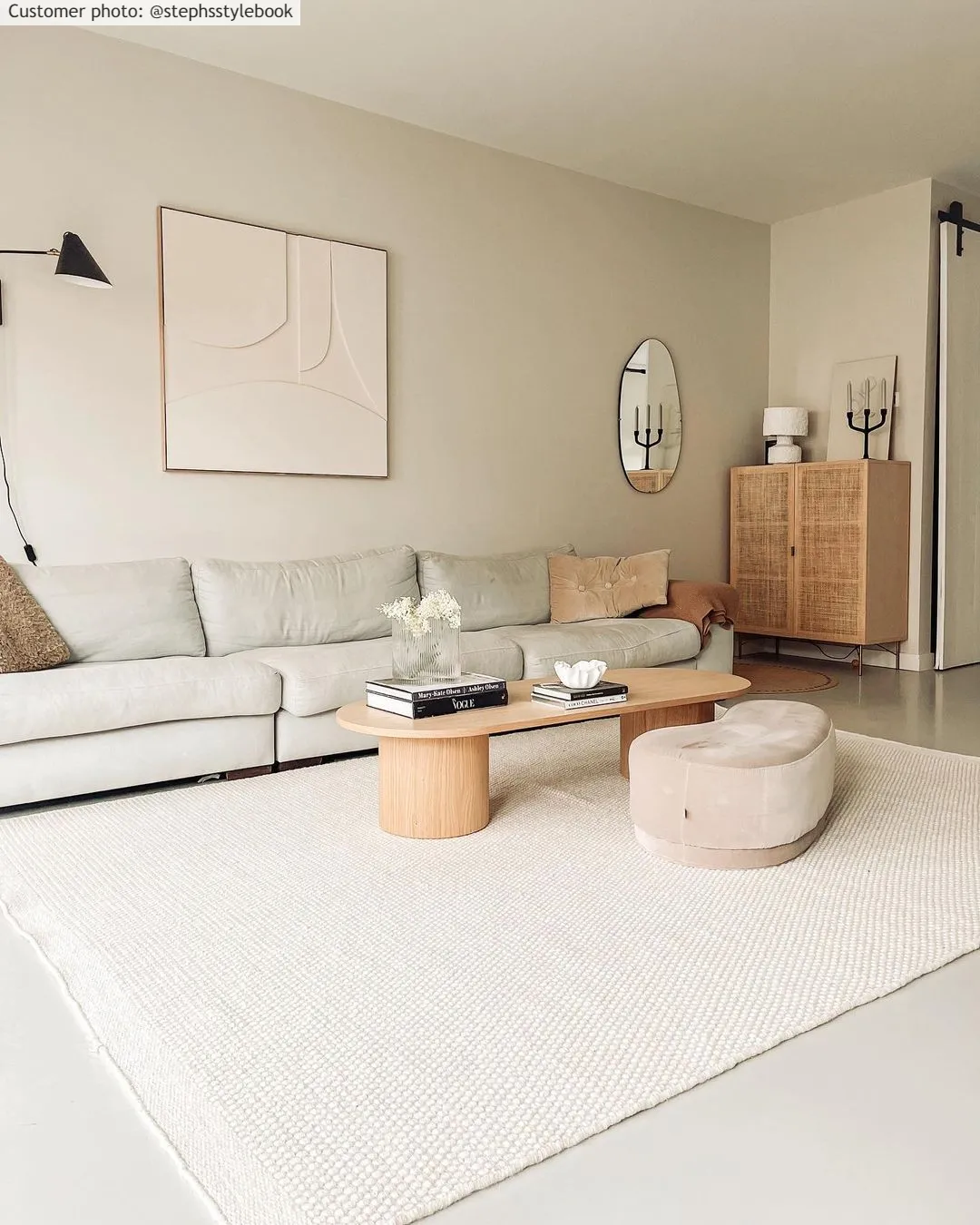 Uldtæppe - Coastal (creme)